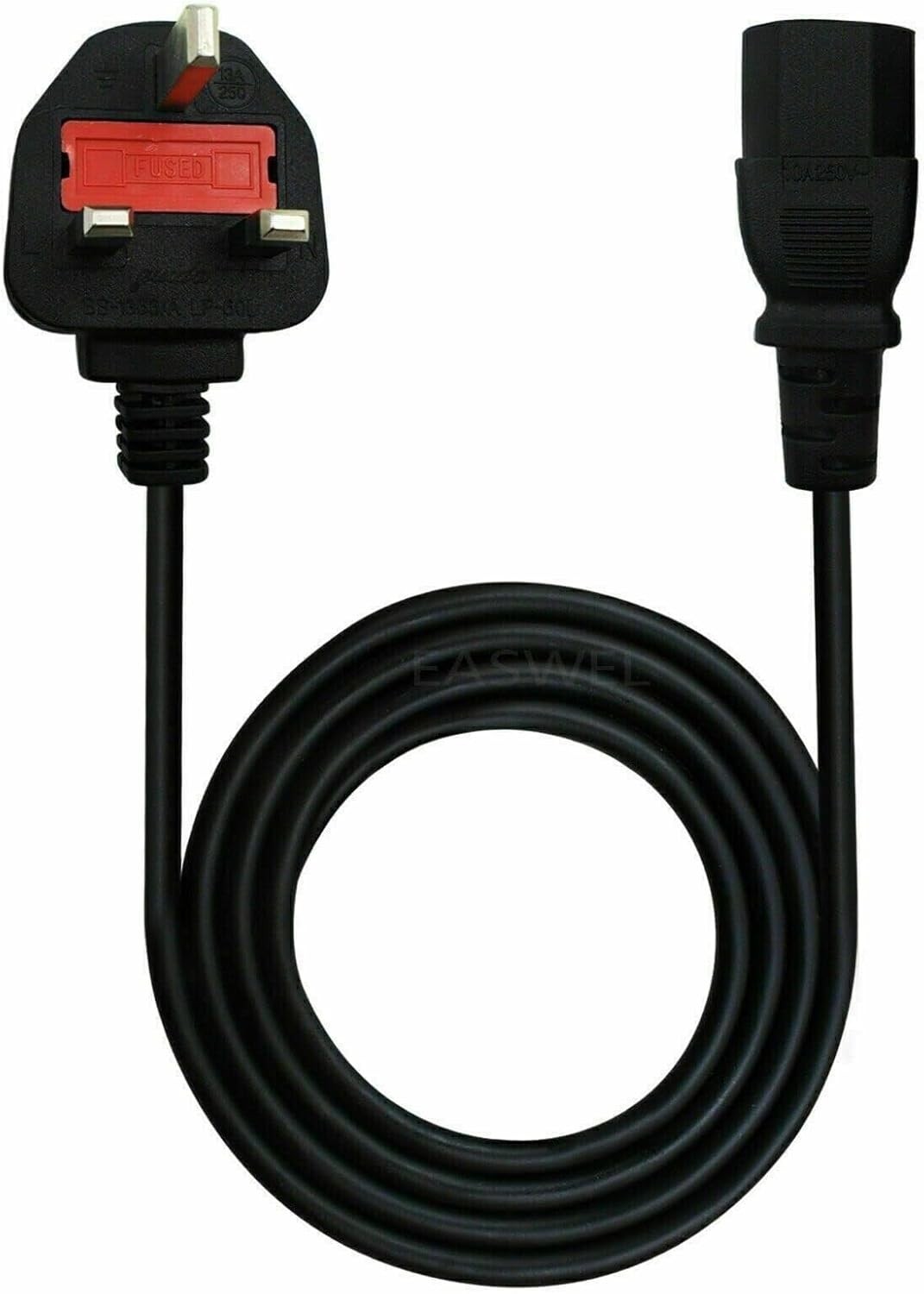 Multibao 1.5M/1.8M 3 Pin UK Plug Kettle Lead 13A Power Cable to C13 Cable Cord