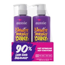 Aussie 3 Minute Miracle Curls Detangling Deep Conditioner Treatment with Coconut