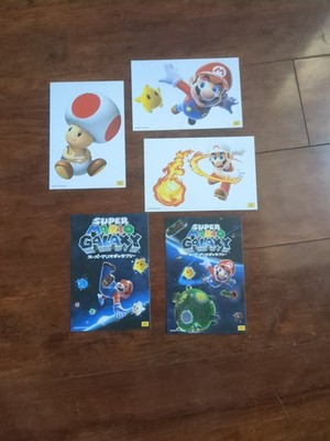 Super Mario Galaxy Postcard Set 2007 Nintendo RARE UFO Prize Japan