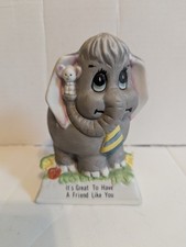 Russ Berrie Elephant It's Great To Have A Friend Like You Figurine 1979 vintage
