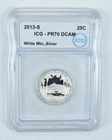2013-S Washington Quarter Silver White Mountain ATB PR70 DCAM ICG *5993