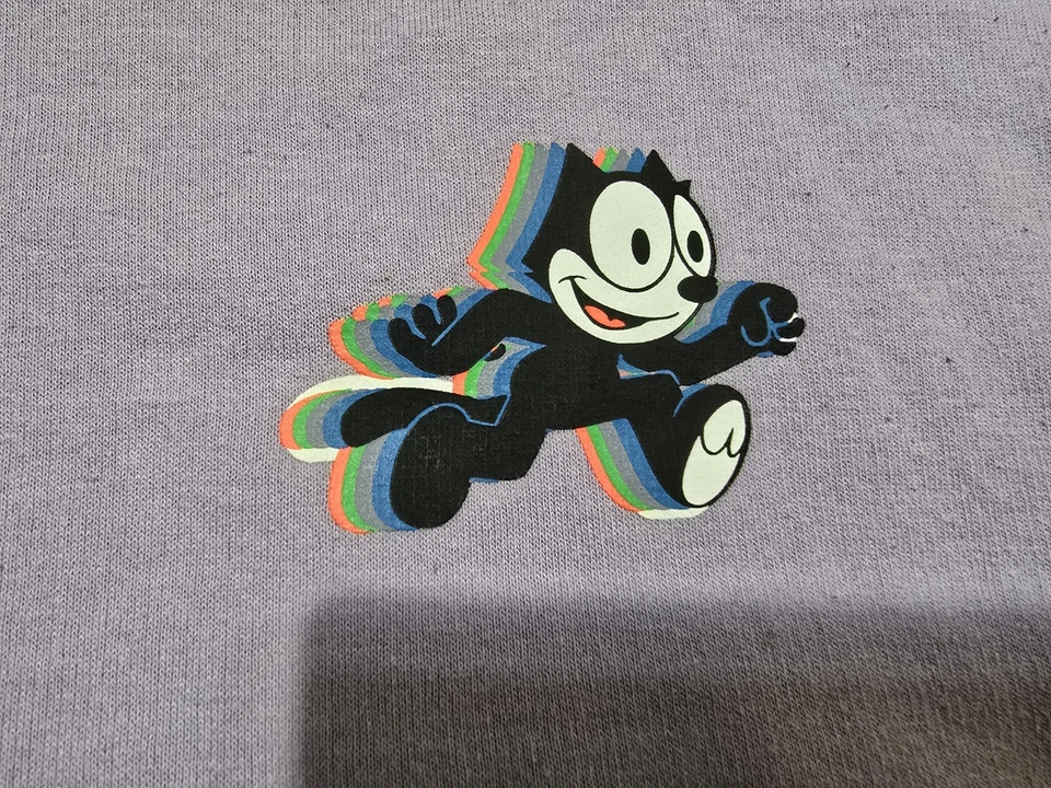 H&M Oversized Printed Fit Hoodie Felix The Cat Unisex Sz M Light Purple  - Image 4 of 4