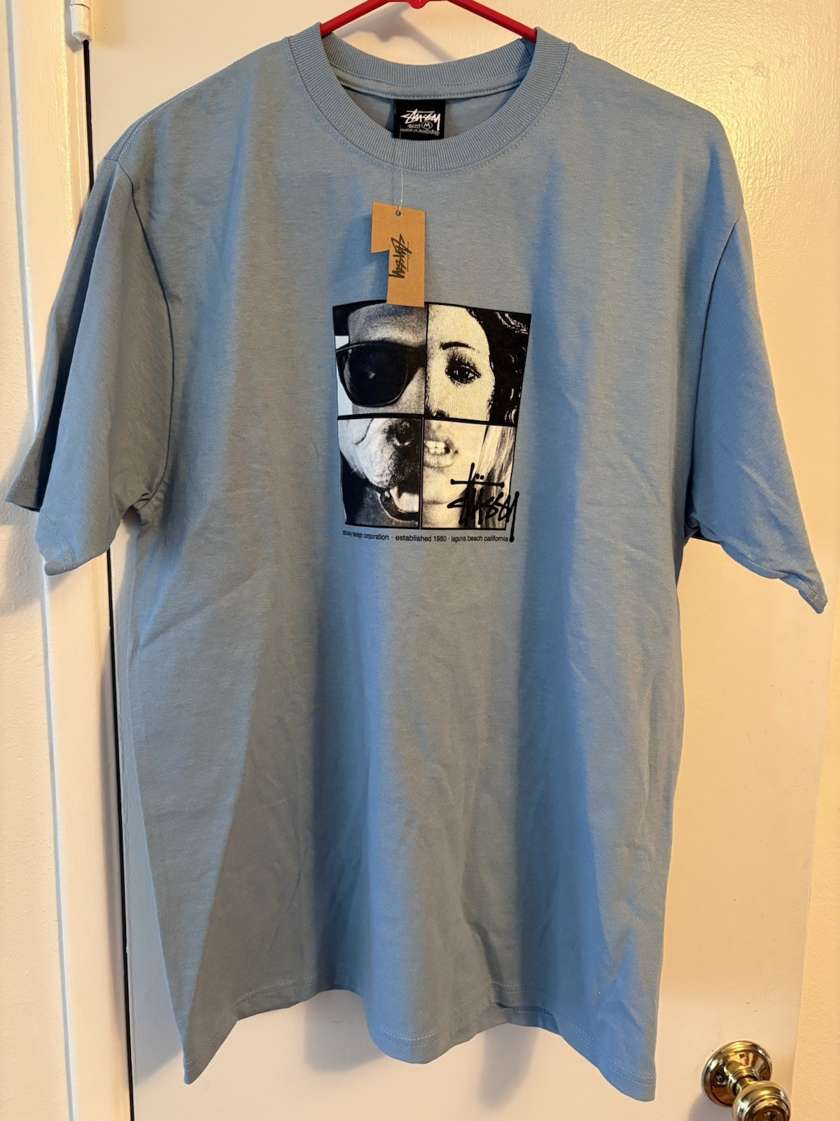 Stussy Personalities Tee, Cotton, Size M, Slate, BRAND NEW WITH PARTIAL TAGS thumbnail 3