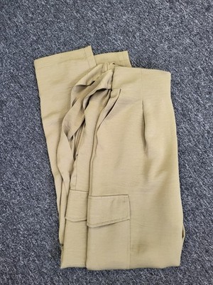 River Island khaki Superfly Satin-Look Cargohose Größe 6R neu mit Etikett. PS