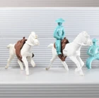 MARX PLASTIC COWBOYS HORSES SADDLE RIDER COWBOY HORSE 10PCS LOT WILD WEST RODEO