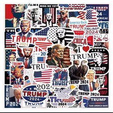 25 Bulk Lot Donald Trump MAGA 2024 Car Stickers Decals 2 Lot Random Mix
