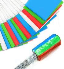 Zozen 100Pack Marking Flags, Red & Green & Blue & White, Writable / 15X4X5 Inch,