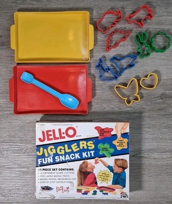 Vintage 1991 Jell-O Jigglers Fun Snack Kit Broadway Toys Original Box & Molds