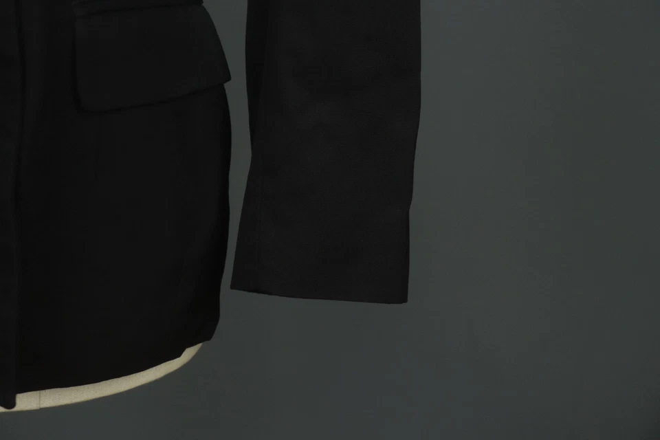 Chaqueta Blazer Yohji Yamamoto Negra 100% Lana Doble Pecho Botón Frontal Talla M Foto 4 de 4