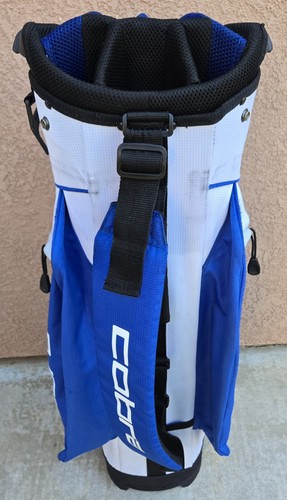 Cobra Fly XL CARTBAG 14-WEGE-TEILER GOLF BLAU WEISS & Regenschutz leicht - Bild 6 von 10