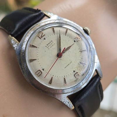 Vintage LANCO SPORTS men's manual wind watch swiss made 1950s | eBay