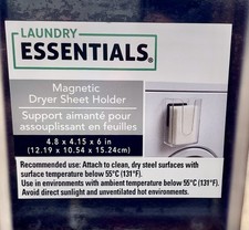 Set Of 2-Essentials-Acrylic Dryer Sheet Holder-Magnetic-For Laundry Room-NEW