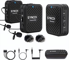 SYNCO G1 A2 2.4GHz Wireless Lavalier Microphone System 1 Receiver 2 Transmitter