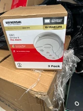 3 Pack 10–Year Battery Powered Smoke And Fire  Detector With Ionization Sensor.