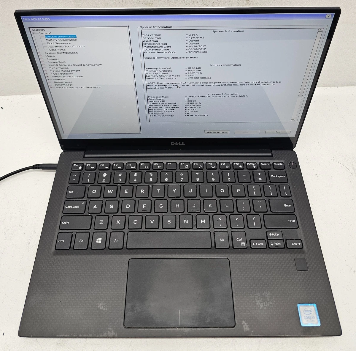 DELL ノートPC Intel Core i5-7200U Dell Intel Core I5-7200U Processor 8 GB RAM PC Laptops & Netbooks