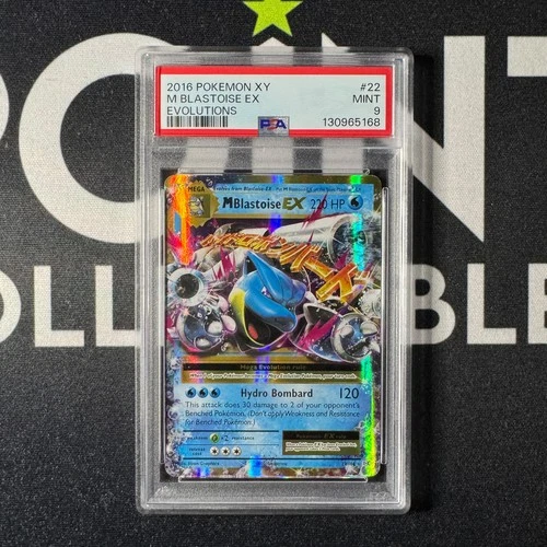 Blastoise Mega-M EX - Pokémon TCG - XY Evolutions Holo Rare Card 22/108 - PSA 9