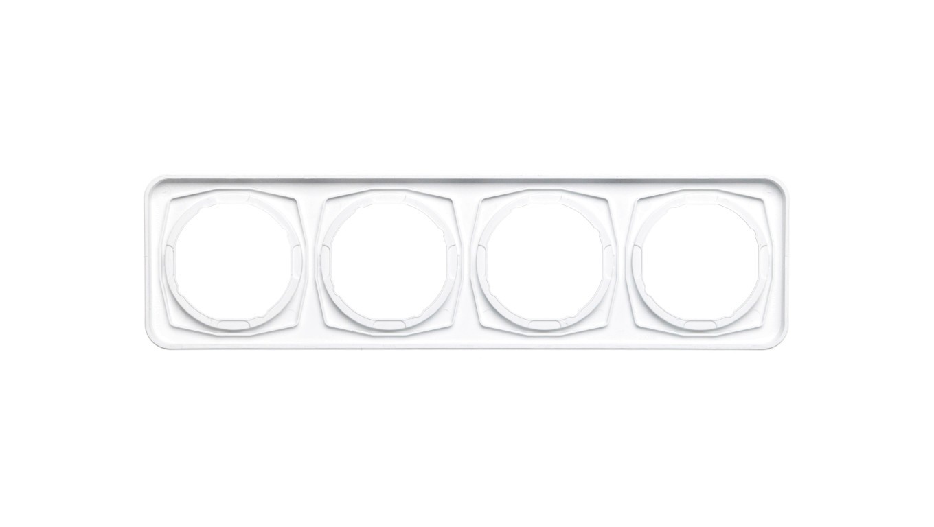Berker R.1 Quad Frame Horizontal/Vertical IP20 White 10142189