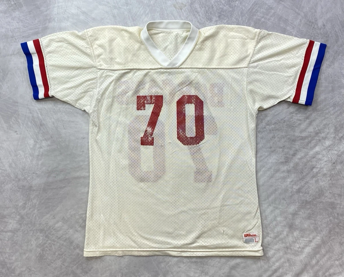 Maillot De Baseball Vintage Wilson Taille L Gris Cousu - Fabriqué Aux USA