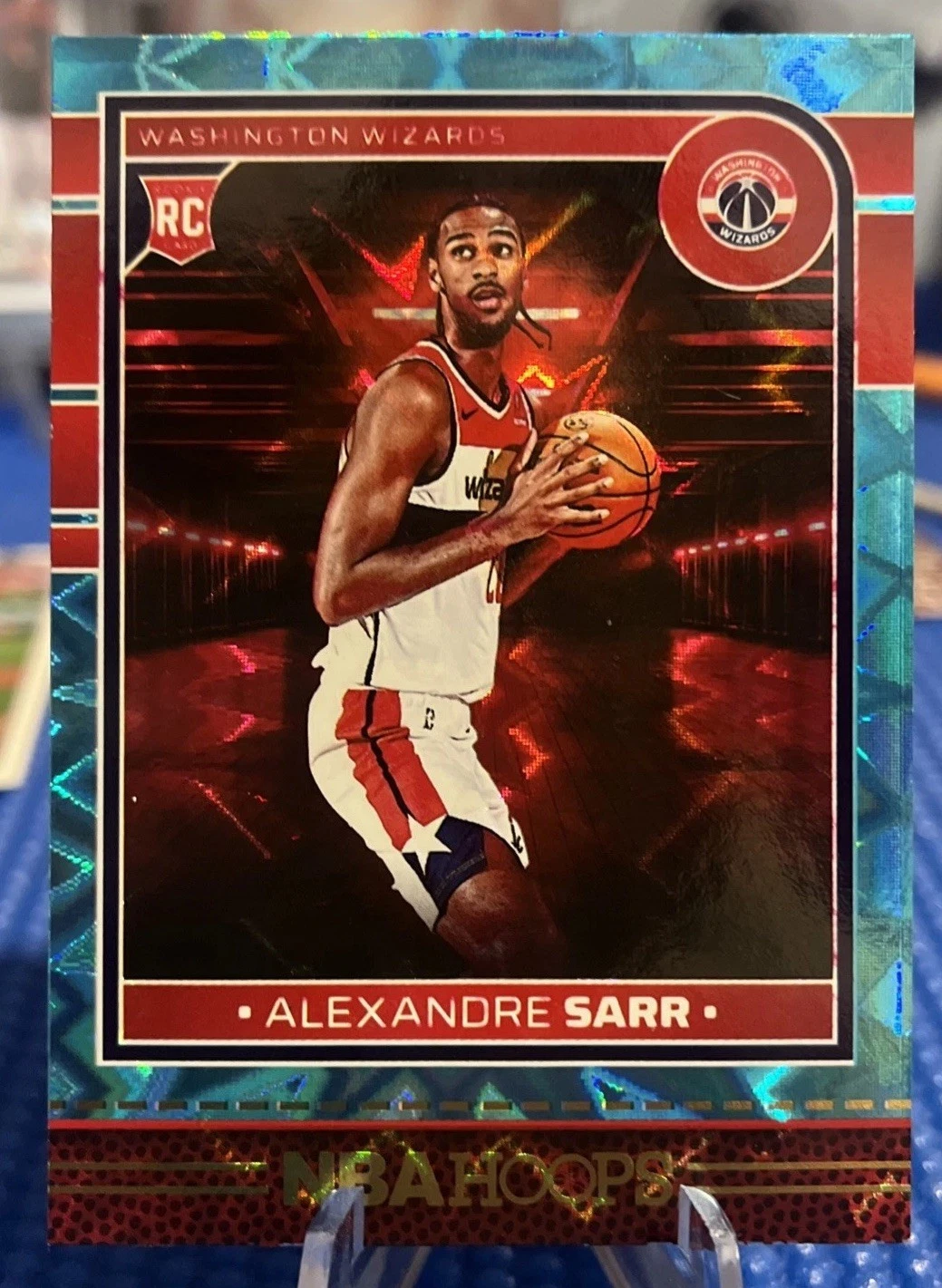 2024-25 Panini NBA Hoops TEAL EXPLOSION #232 ALEXANDRE SARR ROOKIE WIZARDS RC