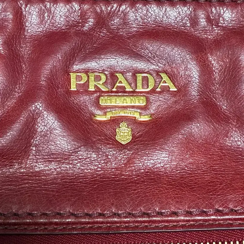 Prada Red Vitello Shine Tote/Shoulder Bag - Lightly Used thumbnail 9