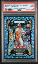 2024 WNBA Monopoly RICKEA JACKSON Blue Millionaire Shimmer /10 RC PSA 9 🔥 LA