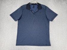 The North Face Polo Shirt Mens Large Blue Polyester Logo Casual Short Sleeve