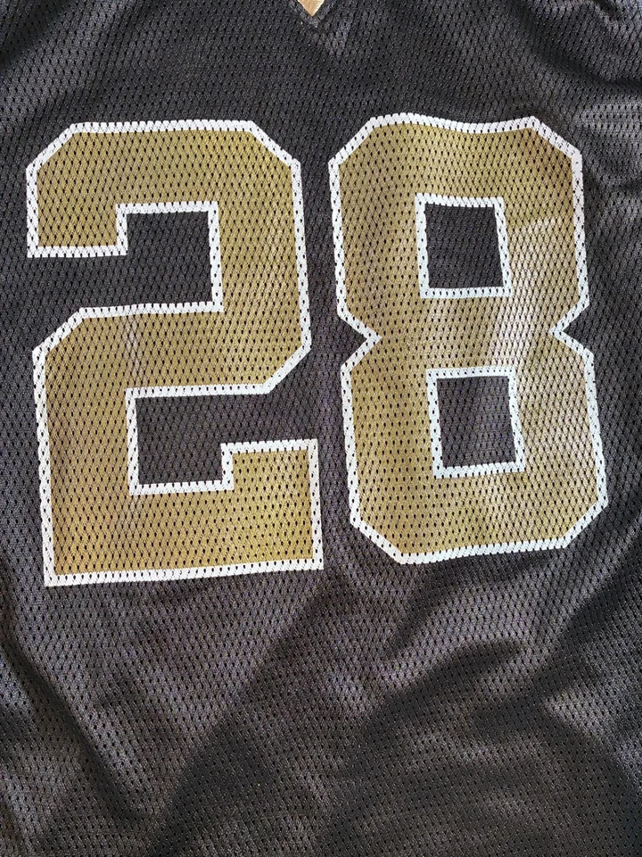 Camiseta de fútbol americano Mark Ingram #28 New Orleans Saints talla Lg Reebok NFL negra dorada Foto 4 de 4
