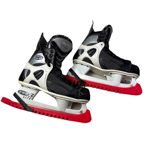 Pattini da hockey su ghiaccio vintage CCM Ultra Tacks taglia 9,5 Pro Lite 3 lame 44 e protezioni 2i - Foto 5 di 19