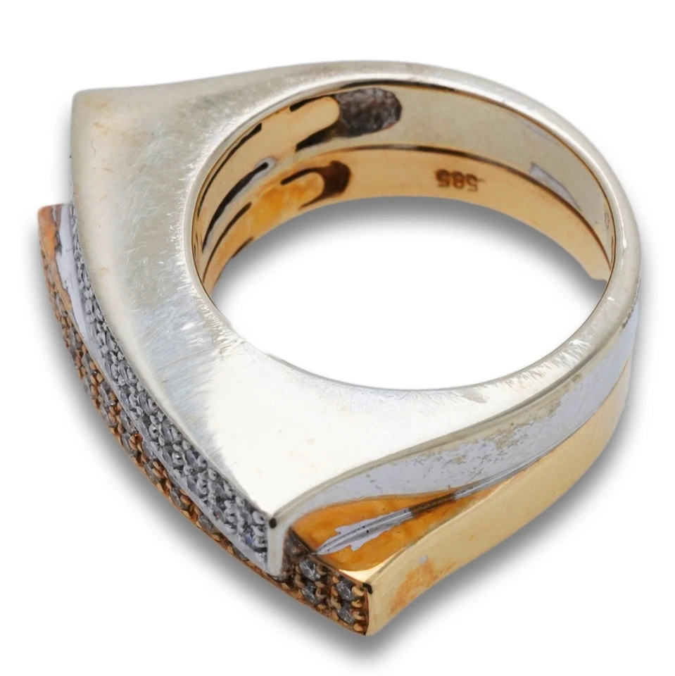 Christ Ring 585 Gold 14 Karat Bicolor Diamant 0,65 CT Markenschmuck Damen - Bild 4 von 4