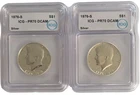 1776-1976-S Kennedy Silver Half Dollar ICG PR70 DCAM Bicentennial Lot of 2