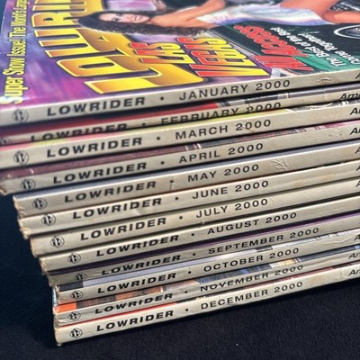 Lot 12 Lowrider Magazine All 2000 Complete Year! VG some Look Unread! FreeShip!