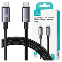 Usams Usb-C-Auf-Usb-C Kabel 60W 1,2 M Fast Charging, Schwarz
