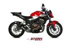 STORM GP Auspuff schwarz passend für HONDA CB 500 F 19-21