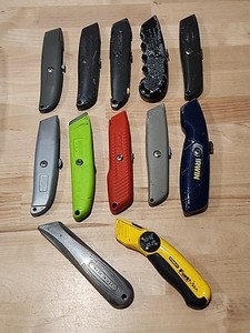 Lot of 12 Various Used Utility Razor Knifes Stanley & Others 🔥 FREE SHIPPING
