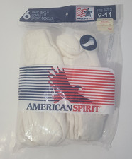 Vtg 80/90s American Spirit Low Cut Short Socks 6 Pair Boy Size 9-11 NOS Made/USA