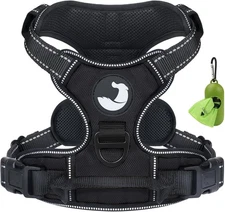 Joytale No Pull Dog Harness Medium Sized Dog, Reflective Pet Medium, Black 