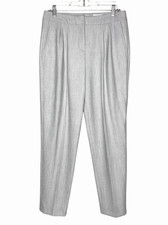Hugo Boss Tisuena1 High Rise Trouser Pants Womens 4 Gray Pleated Stretch