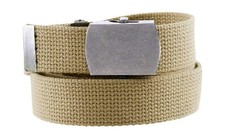 Cargo Cotton Military Web Belt Khaki 
