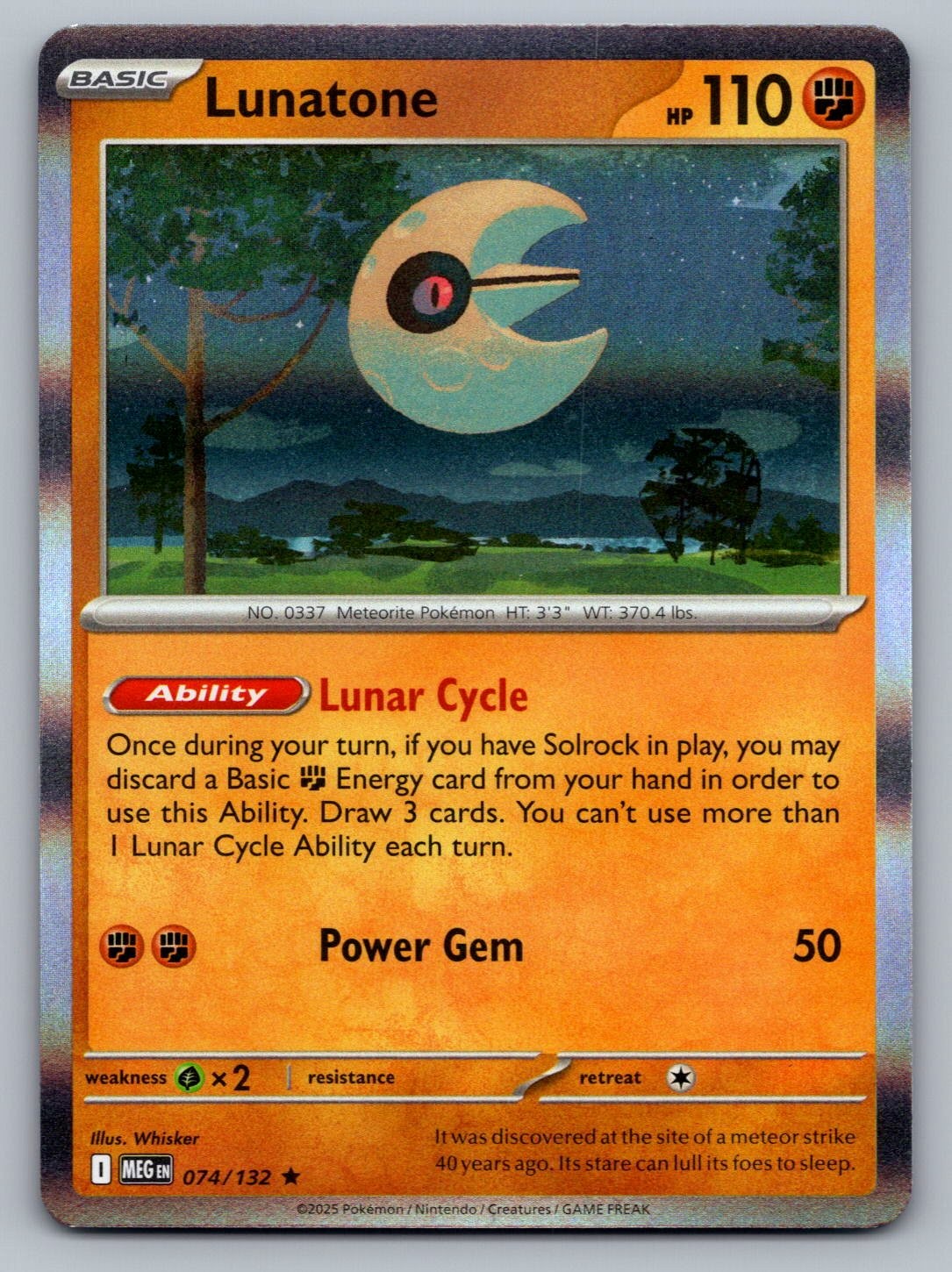 Pokemon TCG ME01: Mega Evolution Lunatone 074/132