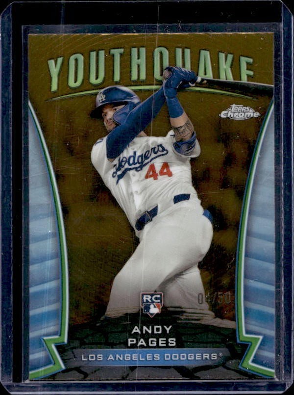 2024 Topps Chrome Update Andy Pages #YQ-68 Youthquake Gold /50 Rookie