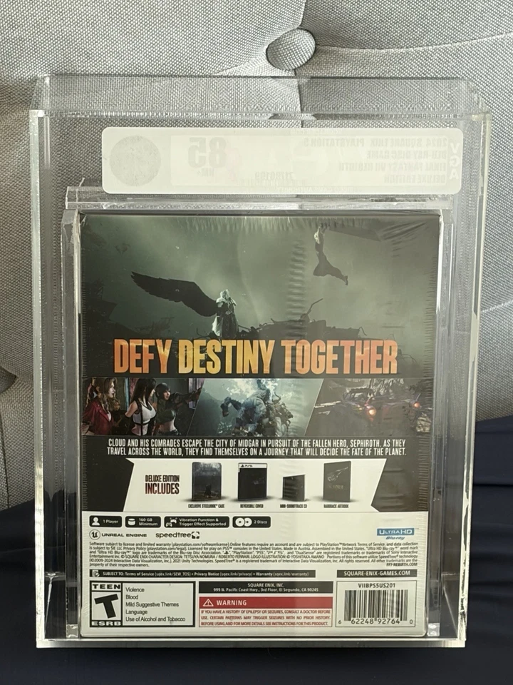 Final Fantasy VII Rebirth Deluxe Edition (PS5) VGA 85 NM+ Graded - SEALED FF7 - Image 2 of 4