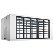 9.84 x 16.4 x 7.5ft Four Glass Door Walk-in Merchandiser Cooler Box with Floor