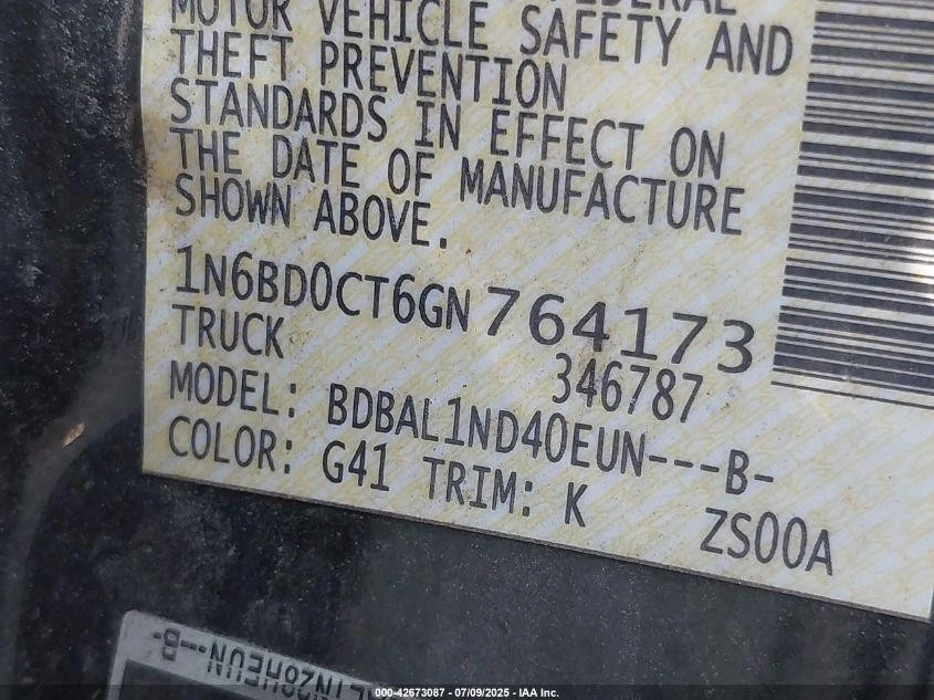 Used Front Left Door Window Regulator Front fits: 2016 Nissan Frontier manual Fr Foto 4 de 4