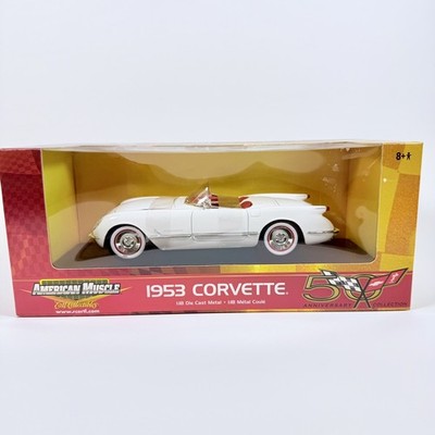 Ertl American Muscle 1:18 Chevrolet 1953 Corvette Diecast Car White NIB