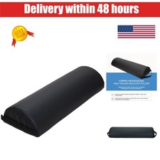 ForPro Jumbo Half-Round Bolster Pillow - Black - Massage  Yoga