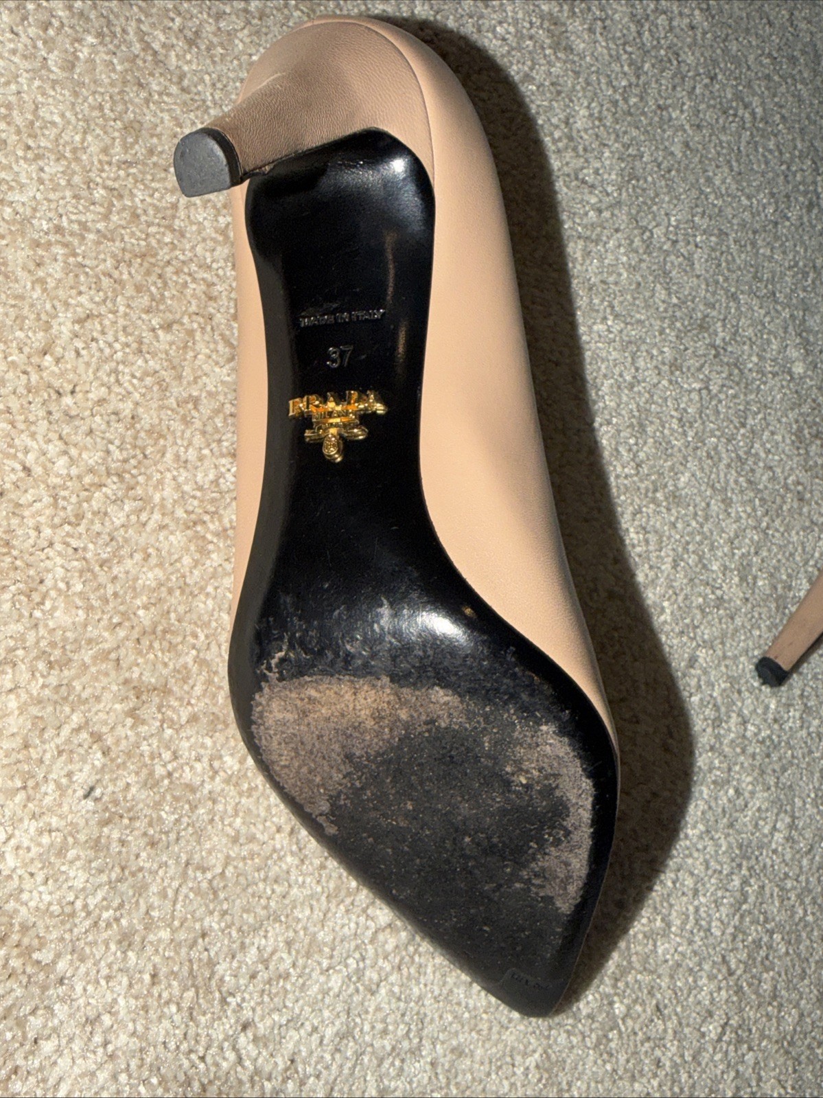 AUTHENTIC! PRADA Calzature Capretto Basic Nudo si… - image 11