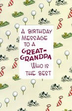 Nice BIRTHDAY MESSAGE Card FOR GREAT-GRANDPA, Dogs Golf   Novo Card  Envelope
