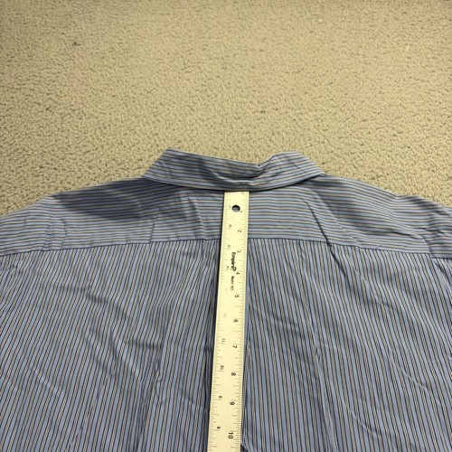 Ralph Lauren Hemd Herren 3XB blau gestreift Knopfleiste Pony formell Freizeit Oxford - Bild 9 von 12