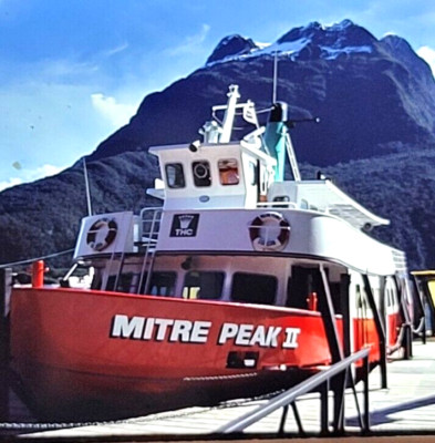 1970s Mitre Peak II Ship Cruises Milford Sound New Zealand Photo Slide Org