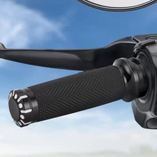 Black 1" Motorcycle Handlebar Handle Bar Hand Grips For Honda Shadow ACE Spirit 